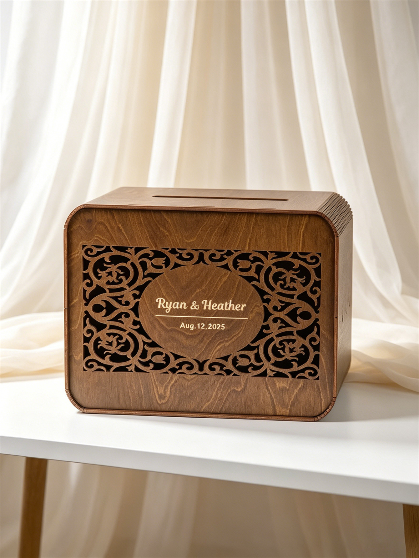 Wooden card boxes, personalized wedding card boxes, and bride gift-giving card boxes
